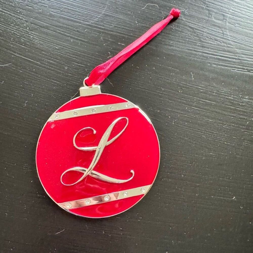 Festive Red and Silver Holiday Ornament